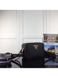 Imitation Prada Calf leather Shoulder Bag 1BH082-2B black JH05587qN69