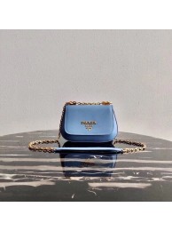 Imitation Prada Saffiano leather shoulder bag 2BD275 blue JH04918Yx32