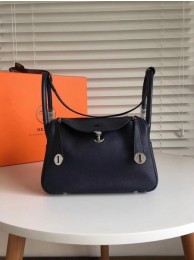 Imitation Top Hermes Lindy togo Original Leather Shoulder Bag 5086 black JH01609eP47