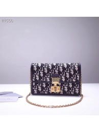 Knockoff 1:1 Dior DIORAMA leather Chain bag S2012 blue JH07171Wj74