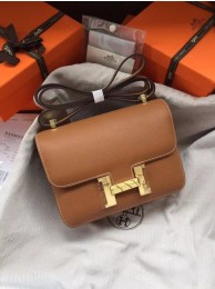 Knockoff 1:1 Hermes Constance Bag Epsom calfskin H0713 brown JH01501Wj74