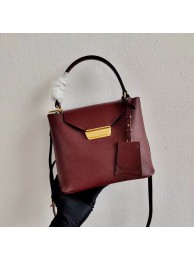 Knockoff 1:1 Prada Calf skin tote 1BN012 Burgundy JH05040Pf97