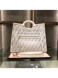 Knockoff AAAAA Fendi RUNAWAY PU tote bag 8BH360A white JH08587bP60