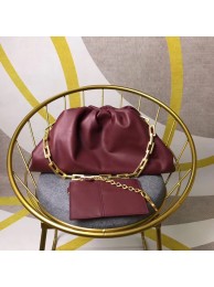 Knockoff Bottega Veneta Nappa lambskin soft wide large Shoulder Bag 585853 Burgundy JH09284Jz41