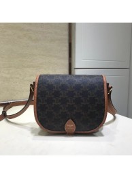 Knockoff Celine MEDIUM FOLCO BAG IN TRIOMPHE CANVAS CL01502 tan JH05859nE34