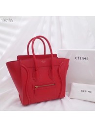 Knockoff CELINE MICRO LUGGAGE HANDBAG IN LAMINATED LAMBSKIN 167793-10 JH05892Nf40