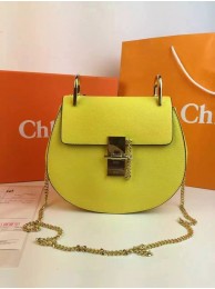 Knockoff Chloe Drew Shoulder Bags Calfskin Leather 2709 Lemon JH08942Hv51