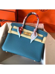Knockoff Hermes Birkin Tote Bag Original Togo Leather BK35 blue JH01525PF42