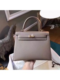 Knockoff High Quality Hermes original epsom leather kelly Tote Bag KL2832 grey JH01546xB29