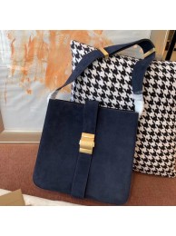 Knockoff Luxury Bottega Veneta Original velvet Leather 578344 blue JH09249Pd89