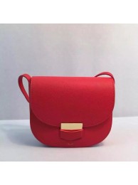 Knockoff Luxury Celine Trotteur Bag Calfskin Leather 8002 Red JH06299Pd89