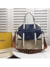 Knockoff Luxury FENDI FLIP REGULAR F8036 blue & cream JH08659Pd89