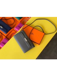 Knockoff Luxury Hermes Original kelly espom leather to go woc Bag H4087 grey JH01219Pd89
