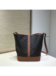 Knockoff MEDIUM BUCKET IN TRIOMPHE CANVAS CL01132 tan JH05862Bc82