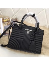 Knockoff Prada Calf leather bag 1BA045 black JH05302Nf40