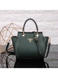 Knockoff Prada Calfskin Leather Tote Bag 8016 green JH05696np74