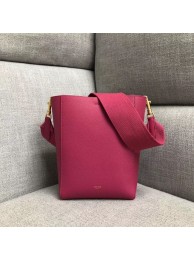 Knockoff Top CELINE SANGLE SMALL BUCKET BAG IN SOFT GRAINED CALFSKIN 189303 ROSE JH05955ZM75