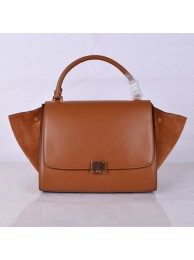 Knockoff Top Celine Trapeze Bag Original Nubuck Leather 8803-7 Brown JH06315wV33