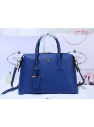 Knockoff Top Prada litchi leather two-handle bag 0889 blue JH05725wV33