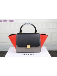 Luxury 2015 Celine classic nubuck leather with original leather 3345 black&gray&orange JH06550vA83