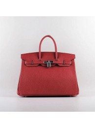 Luxury 2015 Hermes Birkin 35CM H-35 silver hardware red JH01839Zu29