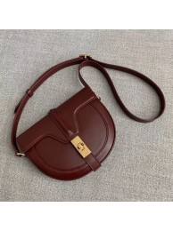 Luxury CELINE SMALL BESACE 16 BAG IN SATINATED CALFSKIN CROSS BODY 188013 BURGUNDY JH05959ze26