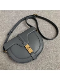 Luxury CELINE SMALL BESACE 16 BAG IN SATINATED CALFSKIN CROSS BODY 188013 GREY JH05960vA83