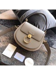 Luxury CHLOE Tess leather and suede cross-body bag 3S152 grey JH08868NG76