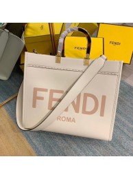 Luxury FENDI SUNSHINE MEDIUM beige leather shopper 8BH386A JH08481Kv15