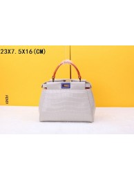 Luxury Replica Fendi winter best-selling model crocodile 520885 off white&red JH08823Dg53