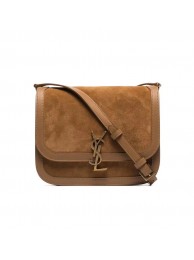 Luxury Yves Saint Laurent IN SUEDE AND SMOOTH LEATHER Y535025E brown JH07730vA83