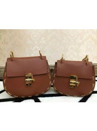 New 2015 Chloe Drew Shoulder Bags Original Leather 20828 Brown JH08958Dx33
