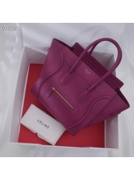 New CELINE MICRO LUGGAGE HANDBAG IN LAMINATED LAMBSKIN 167793-18 JH05884IR98