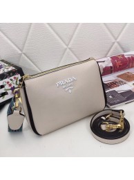 New Prada leather shoulder bag 66136 white JH05294IR98