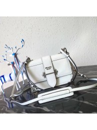 Prada Cahier Leather Shoulder Bag 1BD095 white JH05686kD96