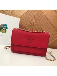Prada Calf leather shoulder bag 3011 red JH05258Vj56