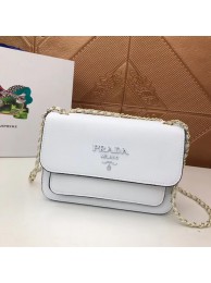 Prada Calf leather shoulder bag 3011 white JH05256uZ84