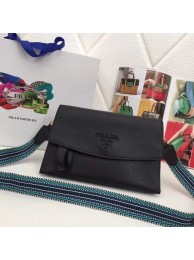 Prada Calf leather shoulder bag 66138 black JH05253Yj44