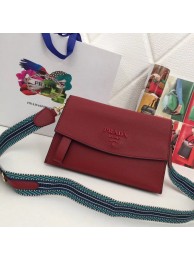 Prada Calf leather shoulder bag 66138 fuchsia JH05252BM34