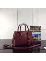 Prada Calf leather Tote Bag 1BH093 wine JH05673ix60