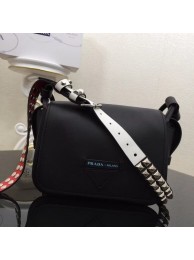 Prada Concept calf leather bag 1BD123 black&white JH05456Rp39