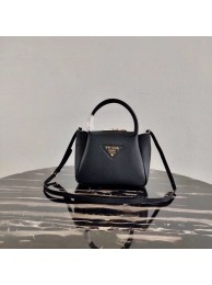 Prada Deer skin bag tote 1BC145 black JH04899xT17