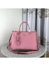 Prada Double Tote Bag Litchi Leather 1579 Pink JH05712jW13