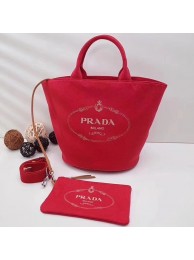 Prada fabric handbag 1BG163 red JH05575Op64