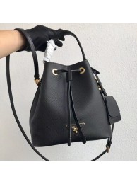 Prada Galleria Saffiano Leather Bag 1BE032 Black JH05198sc42