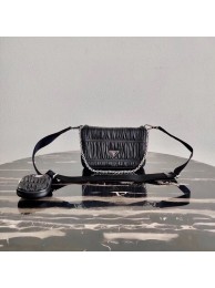 Prada Gaufre nappa leather shoulder bag 1BD289 black JH04893GR32