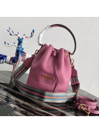 Prada Leather bucket bag 1BE018 rose JH05270Am73