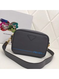 Prada Leather shoulder bag 1BH093 grey JH05387YC66