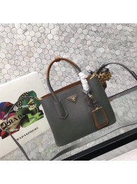 prada medium saffiano lux tote original leather bag bn2755 gray&tan JH05618qx37