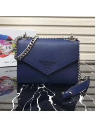 Prada Monochrome Saffiano leather bag 1BD127 blue JH05524aJ41